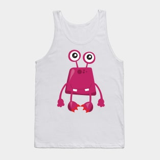 Cute Monster, Pink Monster, Funny Monster, Silly Tank Top